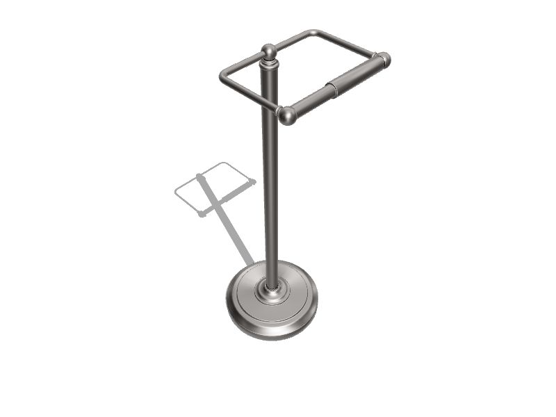 allen + roth Satin Nickel Freestanding Spring-loaded Toilet Paper Holder in  the Toilet Paper Holders department at