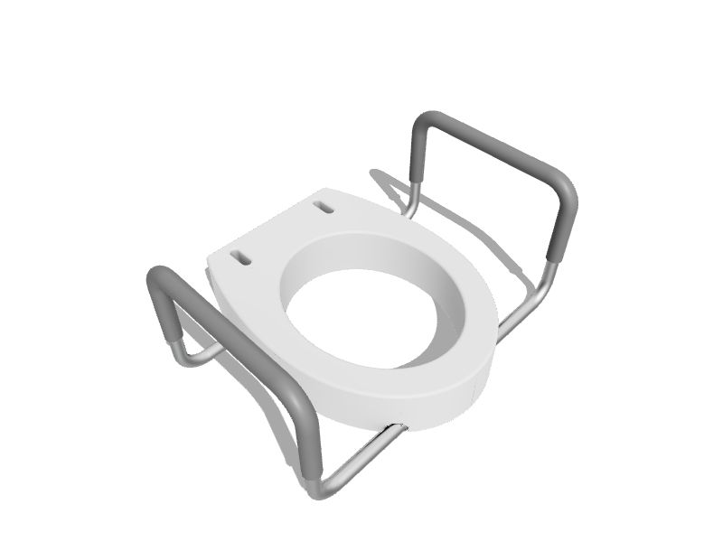 Carex White Toilet Seat Riser in the Bathroom Safety Accessories