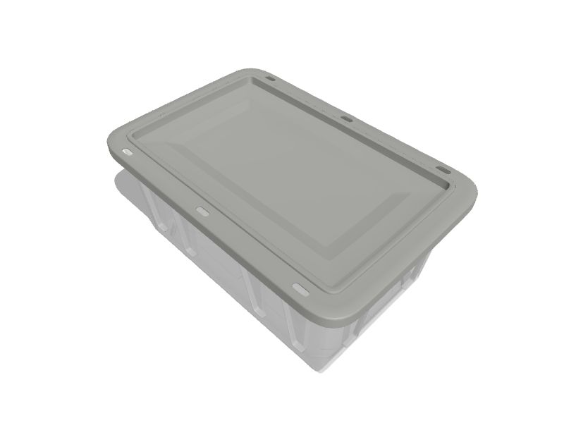 Project Source Small 3.75-Gallons (15-Quart) Clear Base with White Lid Tote  with Latching Lid