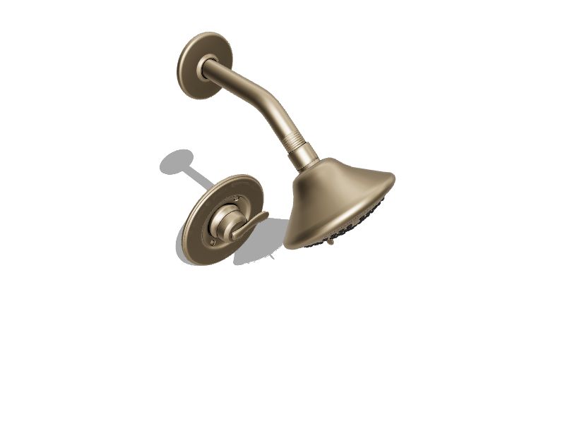 Delta Linden Champagne Bronze 1-handle Multi-function Round Shower