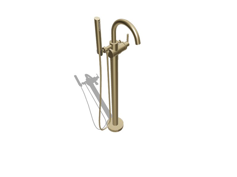 Delta Trinsic Champagne Bronze Floor Mount Freestanding Tub Filler w/V 