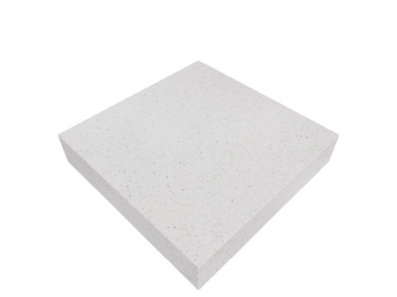 Silestone White Diamond Quartz White Kitchen Countertop Sample (4in x