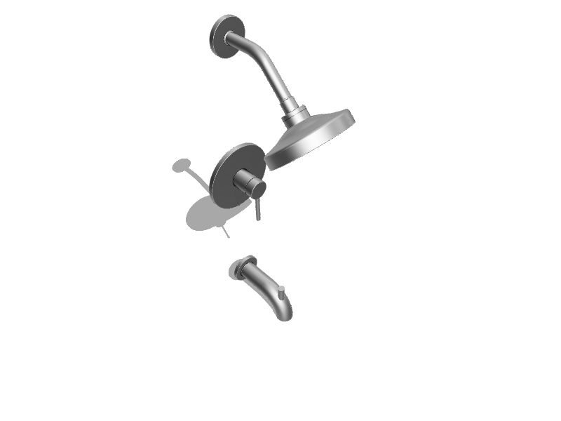 allen + roth Harlow Brushed Nickel Pvd 1handle Single Function Round