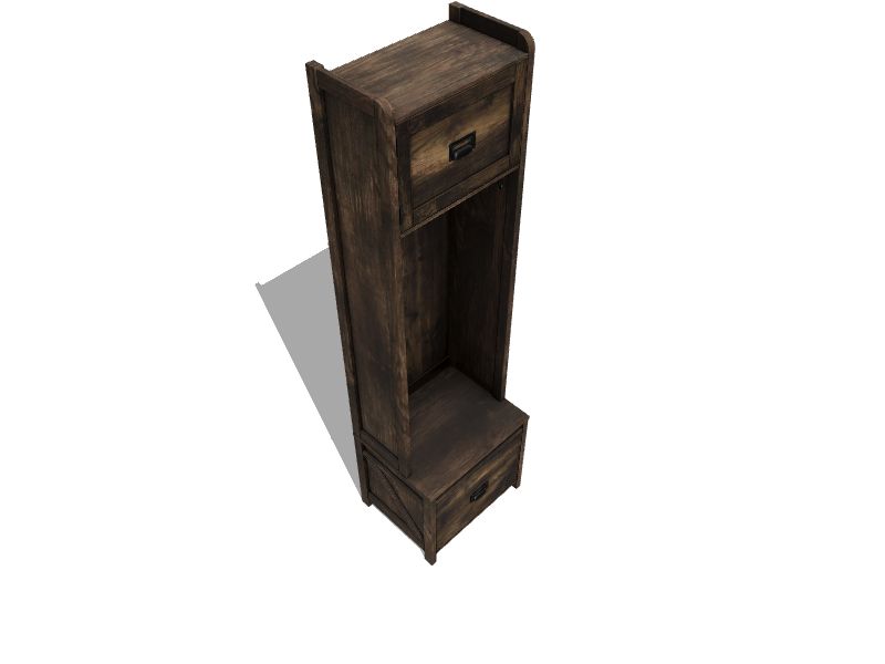 Ameriwood Home Farmington Entryway Hall Tree with Storage Bench, Rustic in the Hall Trees
