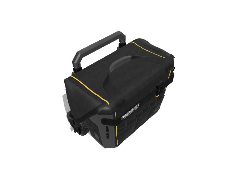 TOUGHBUILT Massive Mouth Hard Bottom XL Black Polyester 18-in Zippered  Rolling Tool Bag in the Tool Bags department at
