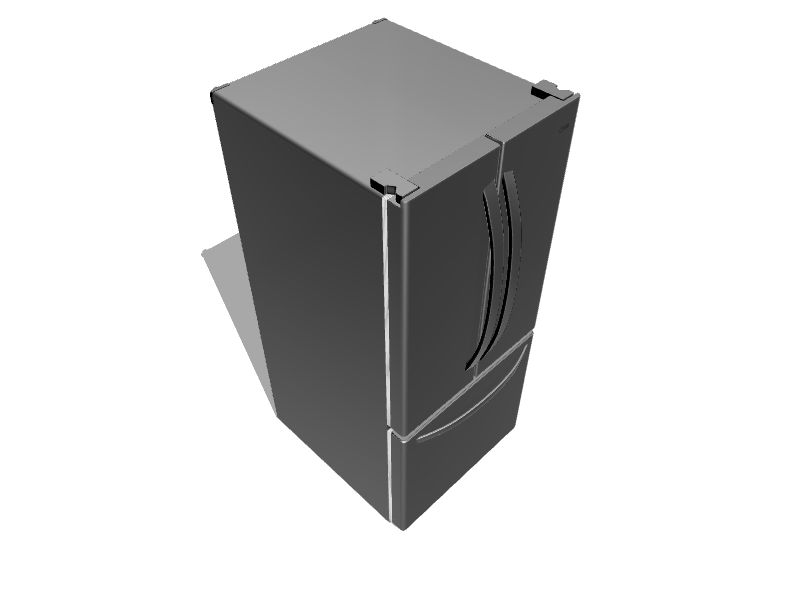 LG 21.8cu ft French Door Refrigerator with Ice Maker (Stainless Steel