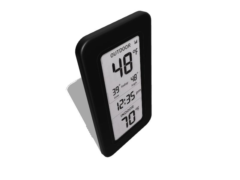 Thermomètre numérique AcuRite intérieur et extérieur avec horloge  00768CASBL