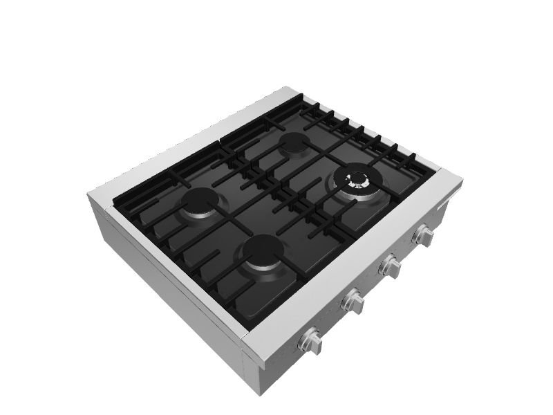 Bosch 800 Series Industrial Style 30in 4 Burners Stainless Steel Gas