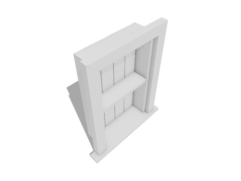 White Slatted Bathroom Wall Shelf - AEWholesale