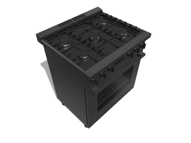 Bosch 800 Series Industrial Style 30in Standard 5 Burners Convection