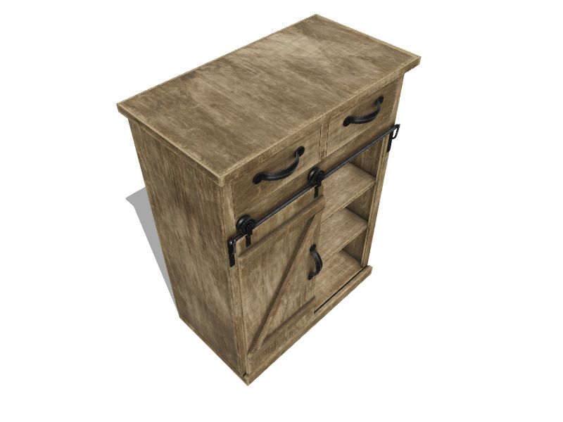 YIYIBYUS 9.65 in. x 9.45 in. Brown Wood Square Storage Cabinet