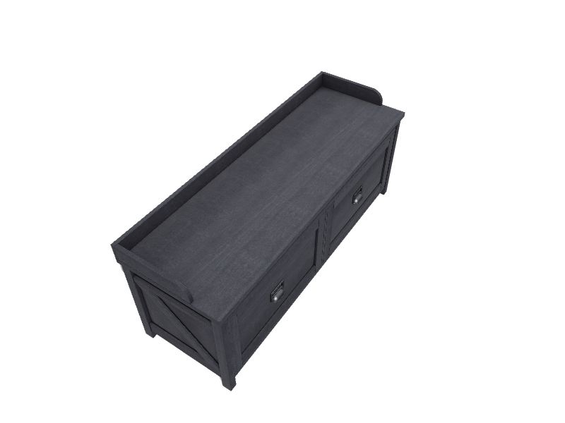 Ameriwood Home Farmington Farmhouse 15.9in Smokehouse Composite Hall Tree in the Hall Trees