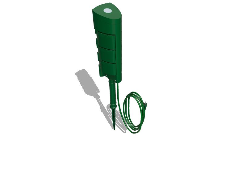 Enbrighten Outdoor 6-Outlet WiFi Smart Yard Stake Green