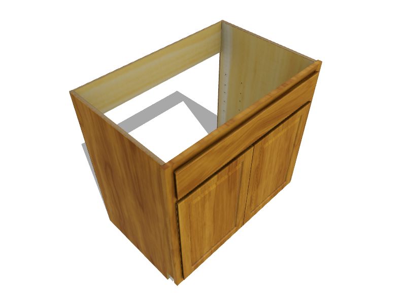 Diamond NOW Portland 36in W x 35in H x 23.75in D Wheat Sink Base