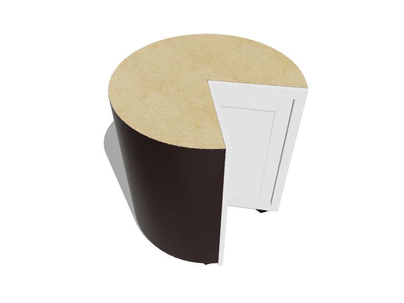 Diamond NOW Arcadia 36in W x 35in H x 23.75in D White Lazy Susan