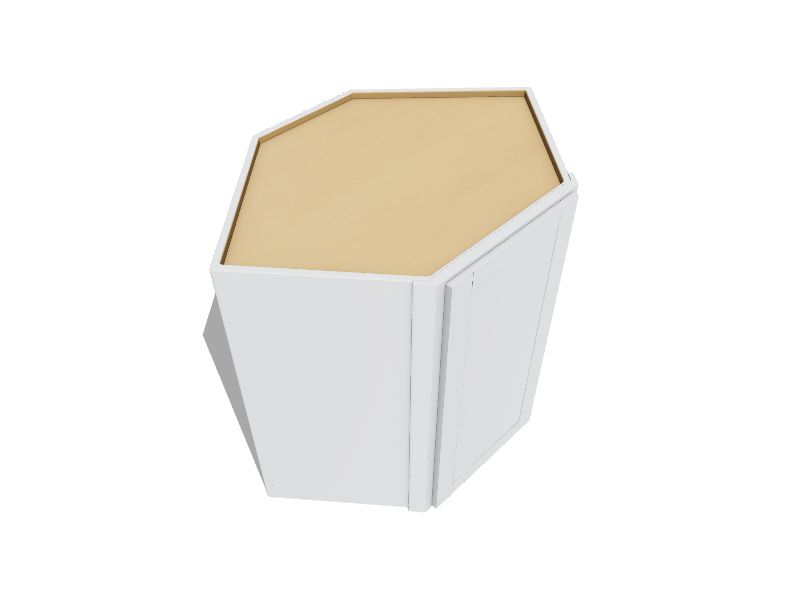 Diamond NOW Arcadia 12in W x 30in H x 24in D White Diagonal Corner