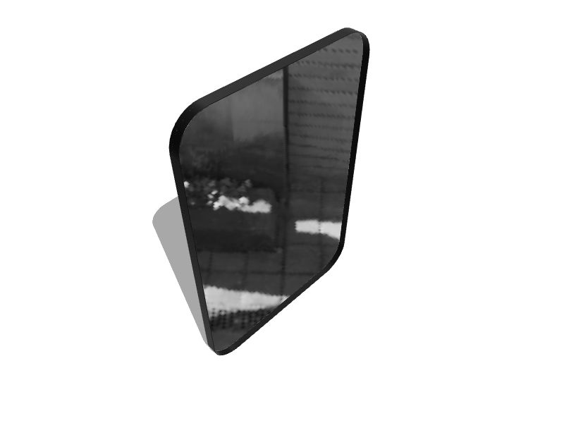 Better Bevel 24in x 36in Framed Rectangle Bathroom Vanity Mirror (Black) in the Bathroom