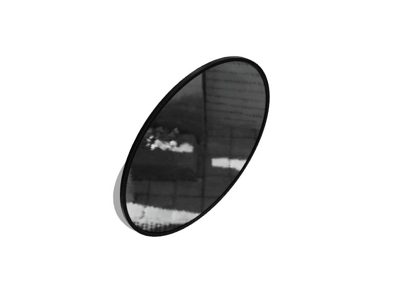 Better Bevel 36-in x 36-in Black Round Framed Bathroom Vanity Mirror | 20027