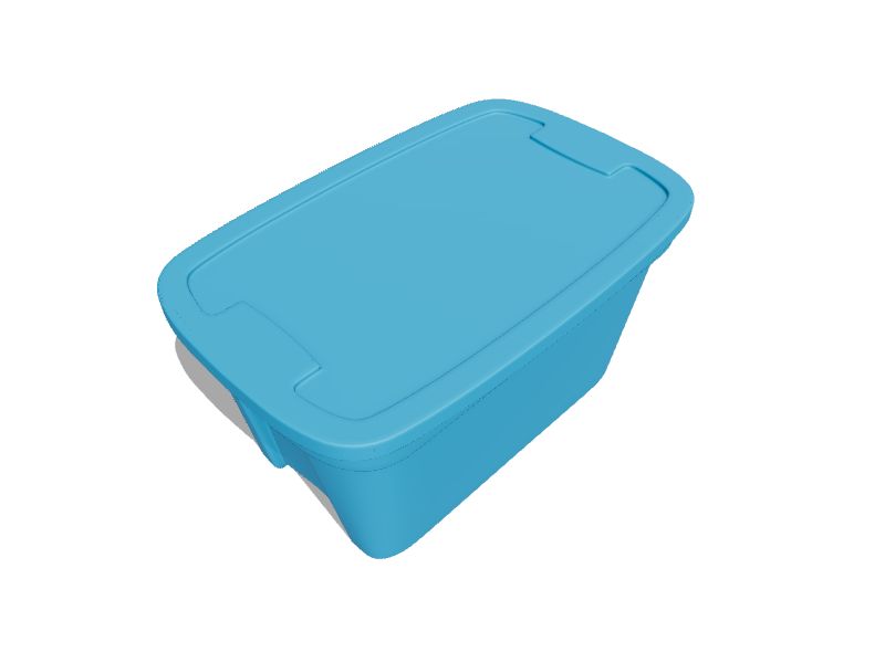 Tot Tutors Plastic 4.25 Gal. Small Storage Bins in Blue and Teal