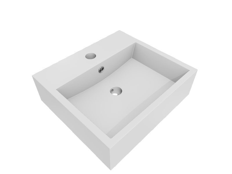 Lordear Porcelain vanity sink White Ceramic Vessel Rectangular Modern