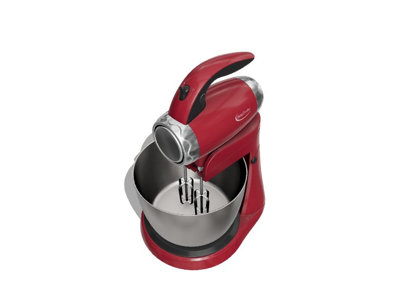 Betty Crocker 7 Speed Power Up Hand Mixer With Stand Red - Office Depot