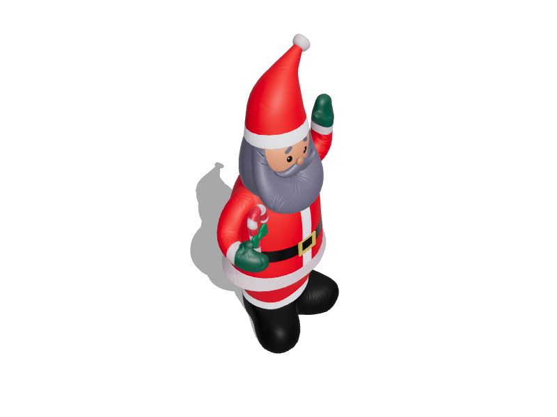 Gemmy 7ft Lighted Santa Christmas Inflatable at