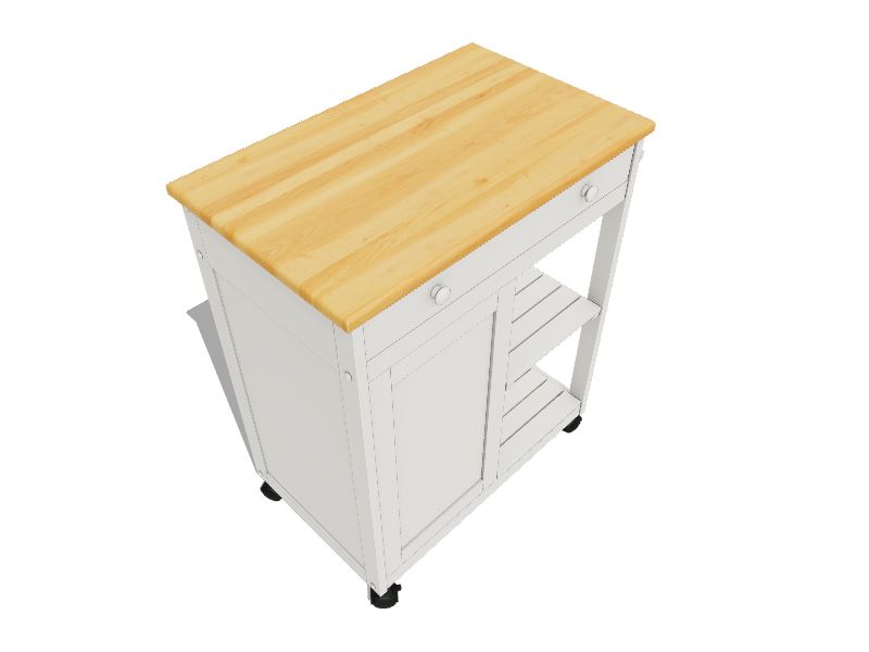 Catskill Craftsmen White Wood Base with Rubberwood Top Kitchen Island (30-in x 17.25-in x 34-in) Catskill Craftsmen White Wood Base with Rubberwood Top Kitchen Island (30-in x 17.25-in x 34-in)