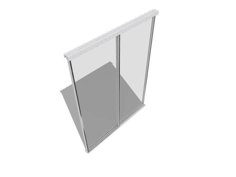 RELIABILT 60-in x 80-in Flush Mirrored Glass Prefinished Steel Sliding Door  Hardware Included in the Closet Doors department at