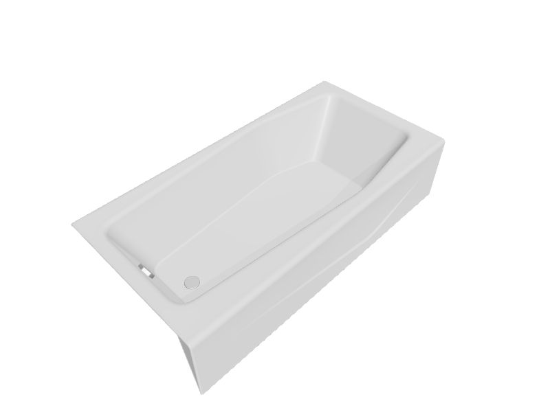 KOHLER Villager 30.25in x 60in White Cast Iron Alcove Soaking Bathtub