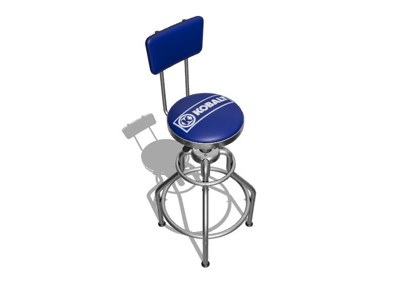 Kobalt Adjustable Hydraulic Stool, Blue