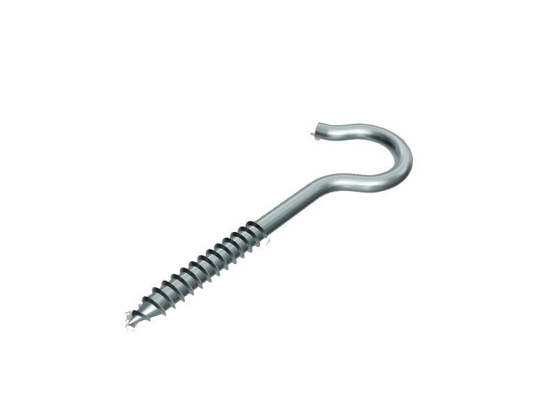 DuraSteel 0.125-in Black Steel Screw Eye Hook in the Hooks