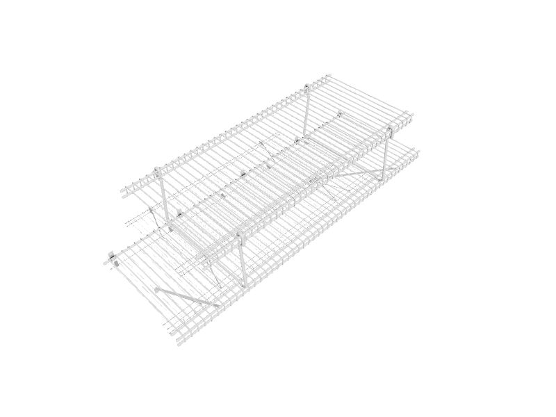 ClosetMaid 12 in. D x 36 in. W x 54 in. H White Wire Fixed Mount