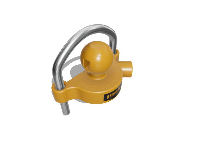 Trailer Coupling Lock Ratchet Type Yellow Universal 2 keys