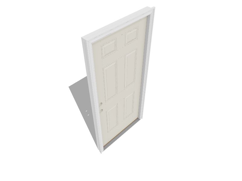 Therma-Tru Benchmark Doors Shaker 36-in x 80-in Fiberglass Craftsman  Right-Hand Inswing Ready To Paint Prehung Single Front Door with Brickmould