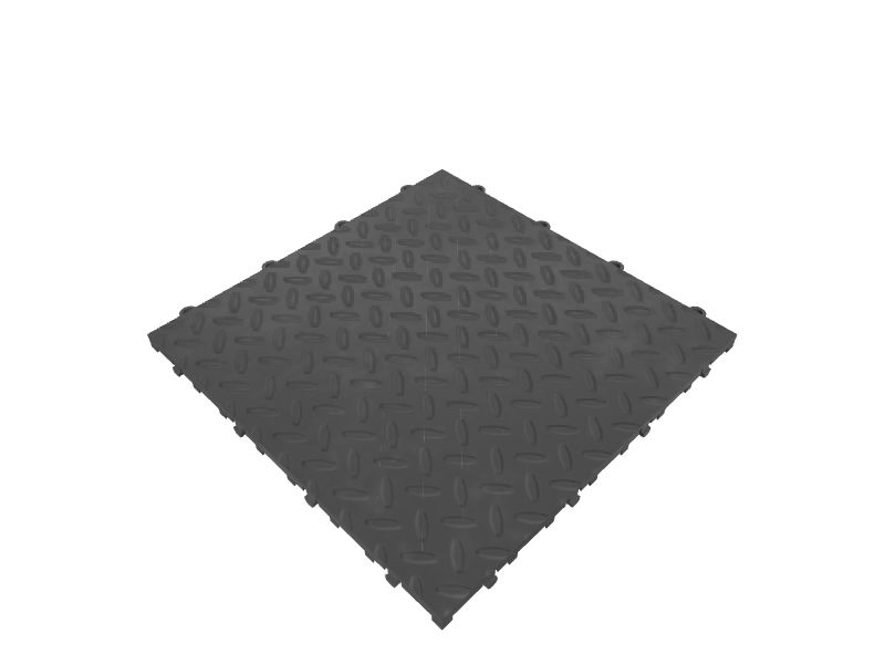 Gladiator 48Piece 12in x 12in Charcoal Tread Plate Garage Floor at