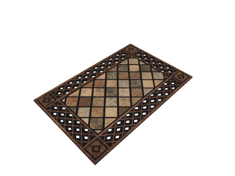 Style Selections 2-ft x 3-ft Multi Recycled Rubber Rectangular Outdoor  Decorative Nature Door Mat in the Mats department at