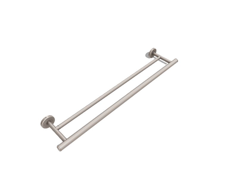 Gatco Latitude 2 24in Satin Nickel Wall Mount Double Towel Bar in the Towel Bars department at