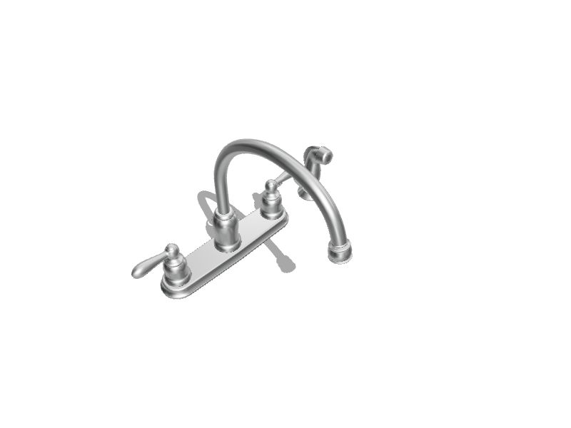 Moen Caldwell Chrome Double Handle Higharc Kitchen Faucet with Deck