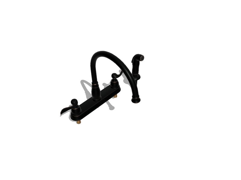 Delta Windemere Oil Rubbed Bronze Double Handle High Arc Kitchen Faucet   3148493 Standard 