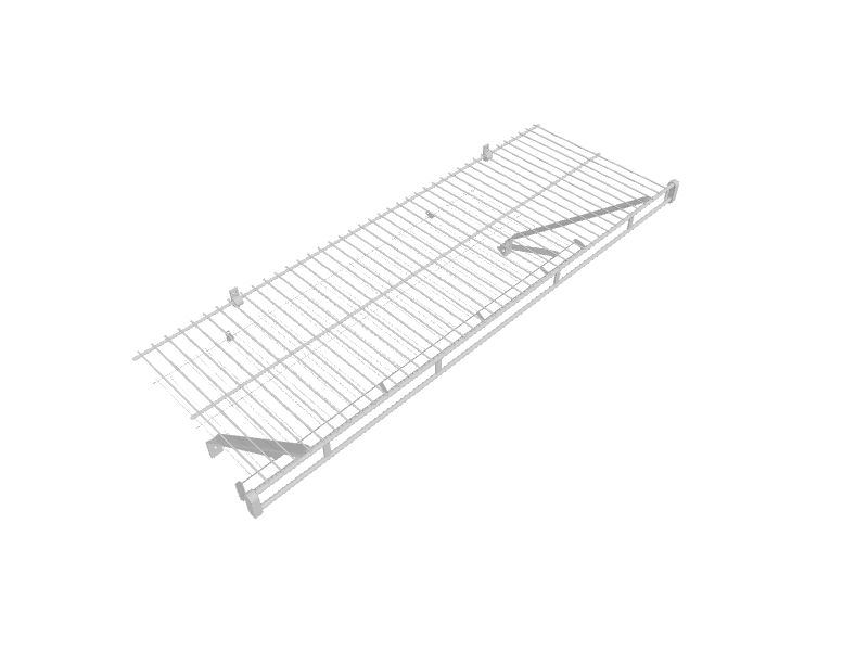 Rubbermaid FreeSlide 8-ft x 12-in White Universal Wire Shelf at