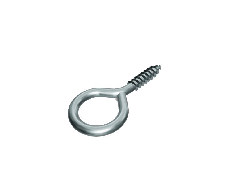 DuraSteel 0.125-in Black Steel Screw Eye Hook | 320120