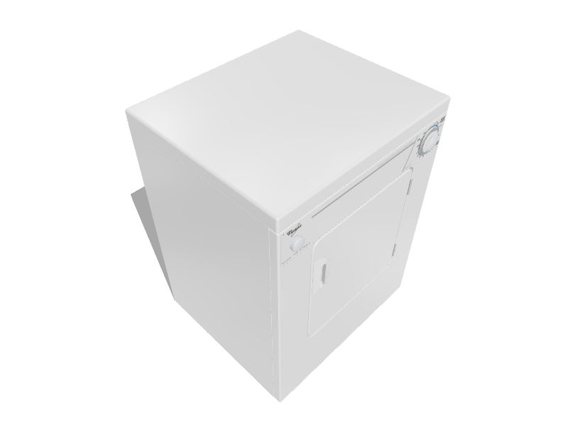 Whirlpool 3.4-cu ft Stackable Portable Electric Dryer (White) in the  Electric Dryers department at