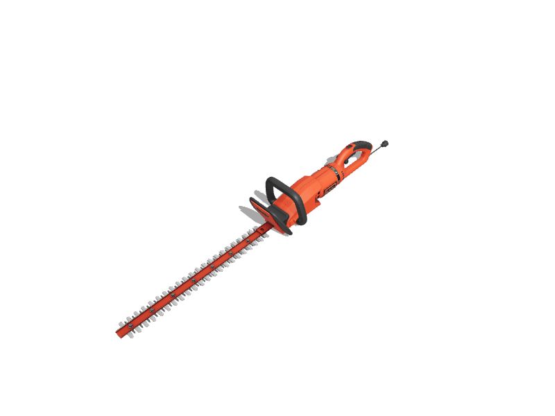 Hedge Trimmer, Rotating Handle, Dual Blade Action Blades, 3.3-Amp, 24-Inch