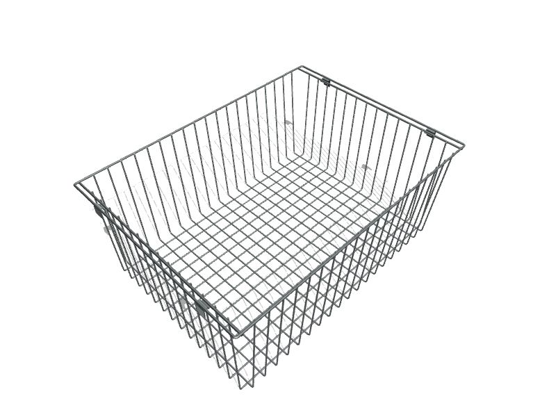 allen + roth 20-in x 8-in x 14.75-in Nickel Basket in the Wood Closet  Accessories department at