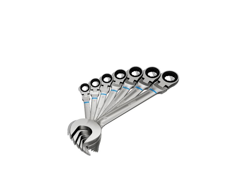Kobalt 8Piece Set 12point Metric Flexible Head Ratchet Wrench at