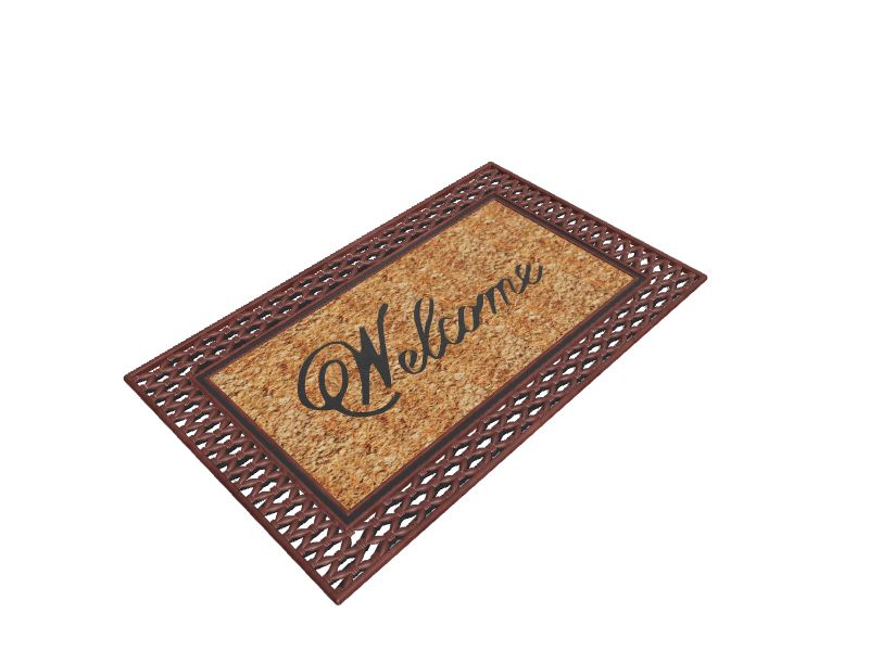 Style Selections 2-ft x 3-ft Espresso Rectangular Indoor Decorative Welcome  Door Mat in the Mats department at