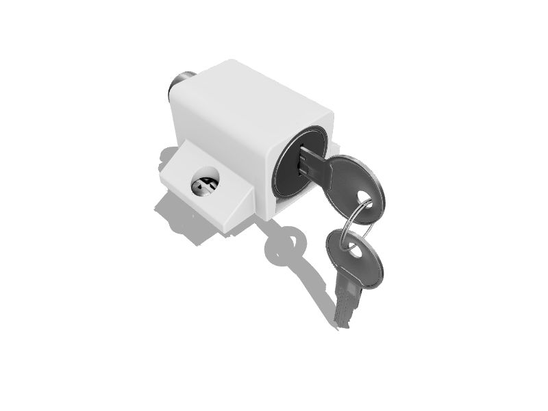 Gatehouse White Nonbranded Sliding Patio Door Single Bolt Lock in the