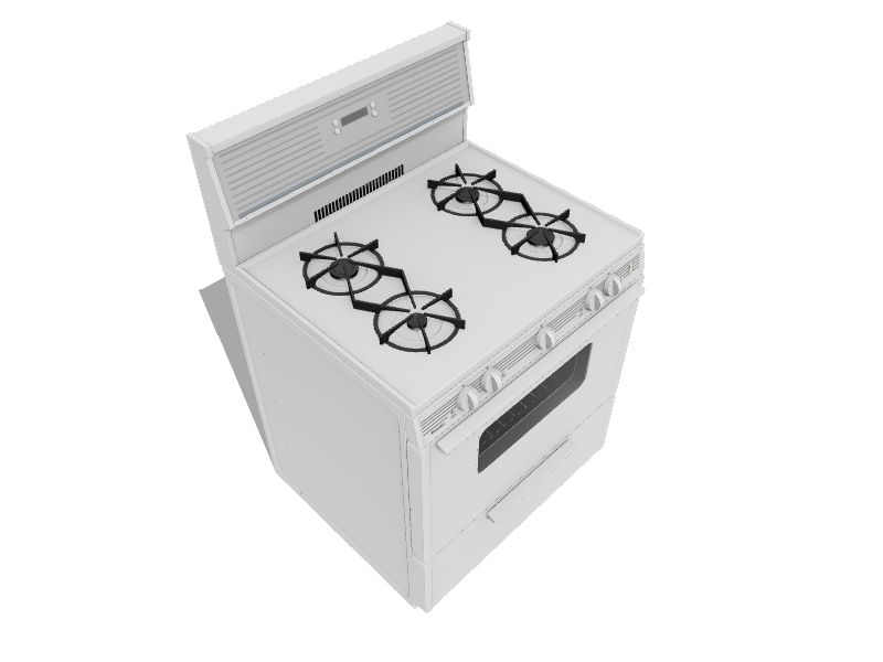 Premier 30in 4 Burners 3.9cu ft Freestanding Natural Gas Range (White