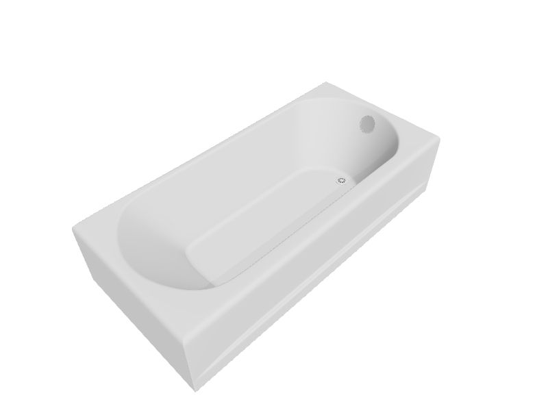 American Standard Princeton 30in W x 60in L White Reinforced