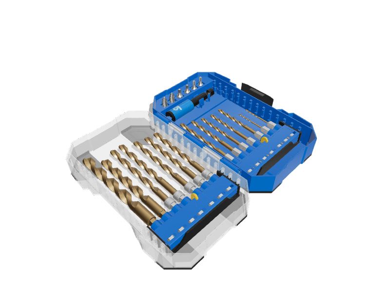 Kobalt 21Piece Assorted Titanium Jobber Length Twist Drill Bit Set in